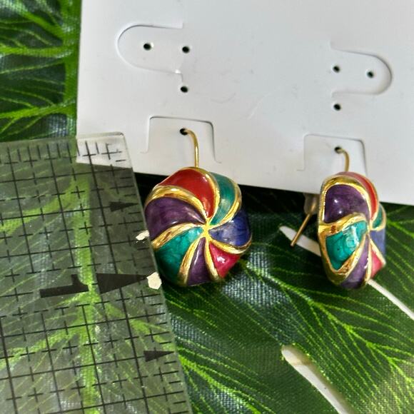 BOGO FREE ENAMELED USA EARRINGS - Picture 7 of 7